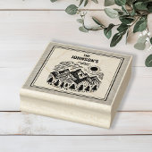 Rustic Modern Mountains Custom Rubberstempel