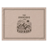 Rustic Modern Mountains Custom Tafelkleed (Voorkant (Horizontaal))