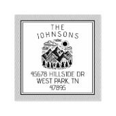 Rustic Modern Mountains Custom Zelfinktende Stempel (Design)