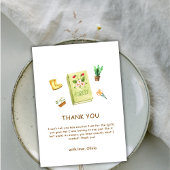 Rustic Modern New Chapter Garden Book Baby shower Bedankkaart