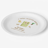 Rustic Modern New Chapter Garden Book Baby shower Papieren Bordje (Gekanteld)