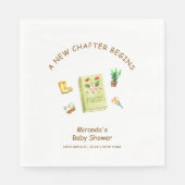 Rustic Modern New Chapter Garden Book Baby shower Servet (Voorkant)