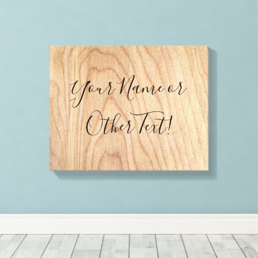 Rustic modern, onafgewerkt houten patroon bedrukt canvas afdruk (Insitu (Houten vloer))