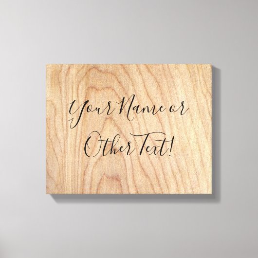 Rustic modern, onafgewerkt houten patroon bedrukt canvas afdruk (Voorkant)