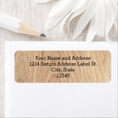 Rustic modern, onafgewerkt houten patroon bedrukt etiket (Insitu)