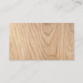 Rustic modern, onafgewerkt houten patroon bedrukt visitekaartje (Achterkant)