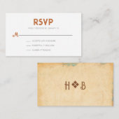 Rustic Modern Parchment RSVP Enclosure Card Informatiekaartje (Voorkant / Achterkant)