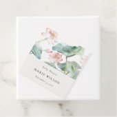Rustic Modern Pastel Blush Waterlily Baby shower Bedankjes Labels (In situ)