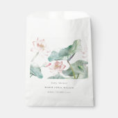 Rustic Modern Pastel Blush Waterlily Baby shower Bedankzakje (Voorkant)