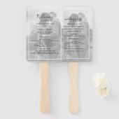 Rustic Modern Photo Overlay Wedding Program Handwaaier (Voorkant en achterkant)