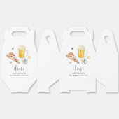 Rustic Modern Pizza Beers Pacifier Baby shower Bedankdoosjes (Ongevouwen)