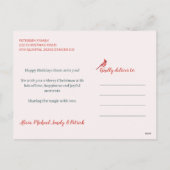 Rustic modern Prettig Kerstfeest dennentakken en v Feestdagenkaart (Achterkant)