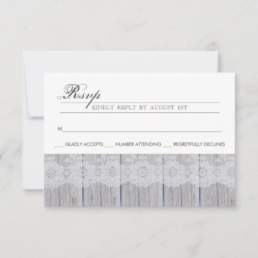 Rustic Modern RSVP-kaart RSVP Kaartje (Voorkant)