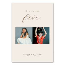 Rustic Modern Script Kinderfoto's als Kaart