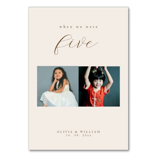 Rustic Modern Script Kinderfoto's als Kaart (Voorkant)