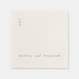 Rustic Modern Script Persoonlijke Trouwcocktail Servet