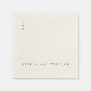 Rustic Modern Script Persoonlijke Trouwcocktail Servet