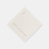 Rustic Modern Script Persoonlijke Trouwcocktail Servet (Hoek)