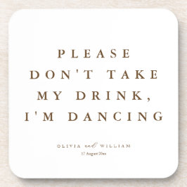 Rustic Modern Script Persoonlijke Trouwdag  Bier Onderzetter