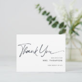 Rustic Modern Script Vrijgezellenfeest Dank u Briefkaart (Staand voorkant)