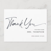 Rustic Modern Script Vrijgezellenfeest Dank u Briefkaart (Voorkant)