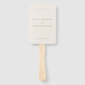 Rustic Modern Script Wedding Program and Timeline Handwaaier (Voorkant)