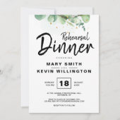 Rustic Modern Simple Boho Wedding Rehearsal Dinner Kaart (Voorkant)