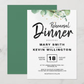 Rustic Modern Simple Boho Wedding Rehearsal Dinner Kaart (Voorkant / Achterkant)