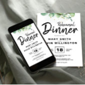 Rustic Modern Simple Boho Wedding Rehearsal Dinner Kaart