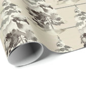 Rustic Modern Snowy kerstbomen Cadeaupapier (Rol Hoek)