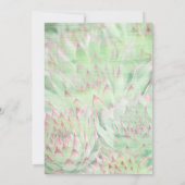 Rustic Modern Succulents Wedding Invitations Kaart (Achterkant)