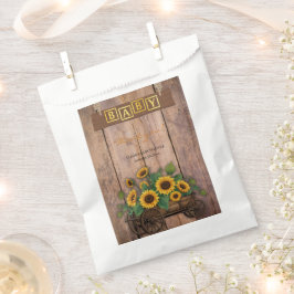 Rustic Modern Sunflower Carriage Baby shower Bedankzakje