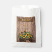 Rustic Modern Sunflower Carriage Baby shower Bedankzakje (Voorkant)