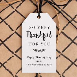 Rustic Modern Thanksgiving Holiday Cadeaulabel