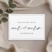 Rustic Modern van de nieuwe Mr en Mrs Wedding Bedankkaart