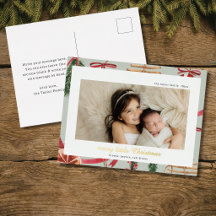 rustic modern watercolor Christmas foil photo