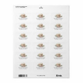 Rustic Modern Watercolor Kerst Retouradres Etiket (Full Sheet)
