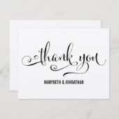 Rustic Modern We Do Script Trouw Dankkaart Kaart (Voorkant / Achterkant)