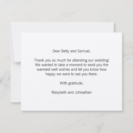 Rustic Modern We Do Script Trouw Dankkaart Kaart (Achterkant)