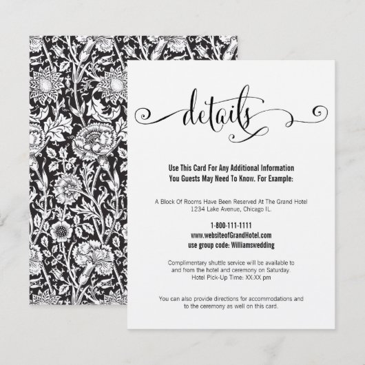 Rustic Modern we doen de Kaart van de Details van  (Voorkant / Achterkant)