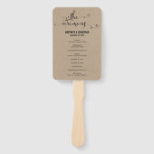 Rustic Modern we doen een scriptweddenschap Handwaaier (Voorkant)