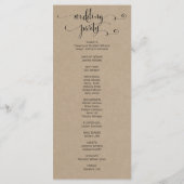 Rustic Modern we doen het programma voor het sture Programmakaart (Achterkant)