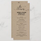 Rustic Modern we doen het programma voor het sture Programmakaart (Voorkant / Achterkant)