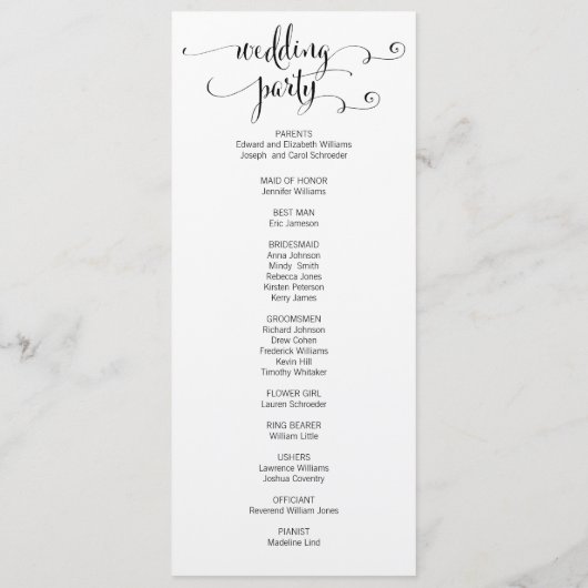 Rustic Modern we doen het programma voor het sture Programmakaart (Achterkant)