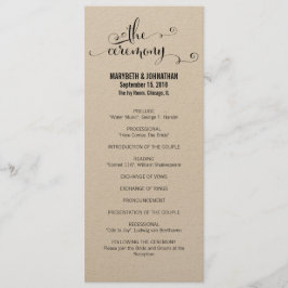 Rustic Modern we doen het programma voor het sture Programmakaart