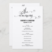 Rustic Modern we doen het programma voor het sture Programmakaart (Voorkant / Achterkant)