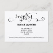 Rustic Modern we doen Kraft Wedding Registry Card Informatiekaartje (Voorkant)