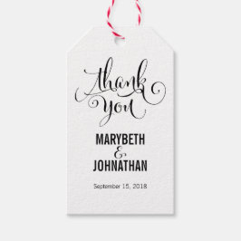 Rustic Modern we schrijven over een script Dank je Cadeaulabel