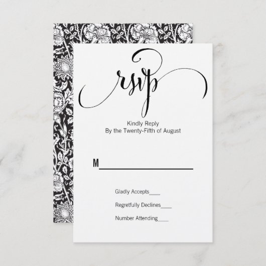 Rustic Modern we schrijven RSVP-Kaart met script RSVP Kaartje (Voorkant / Achterkant)