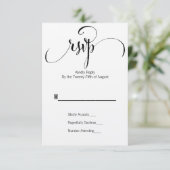 Rustic Modern we schrijven RSVP-Kaart met script RSVP Kaartje (Staand voorkant)